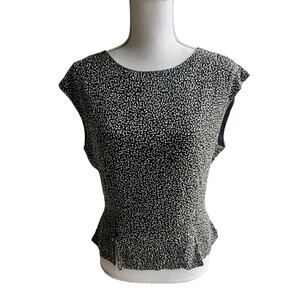 Laurence Kazar black silver beaded top size XL
